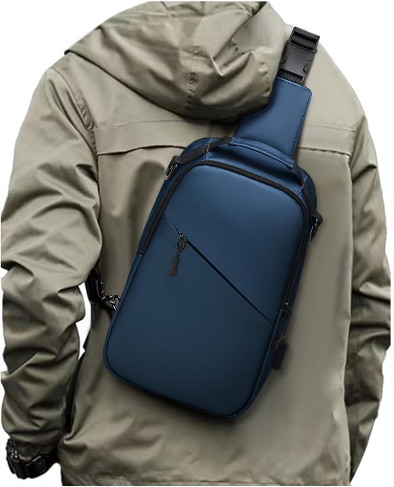 WEPLAN Messenger bag for Men,Small Sling Crossbody Backpack Shoulder Bag for Men Women,canvas Strap Backpack Sling Bag - Image 1